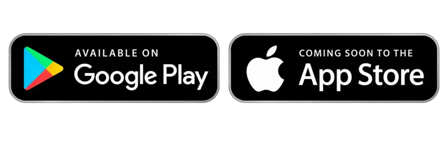 Available on Google Play. Coming soon to the App Store.